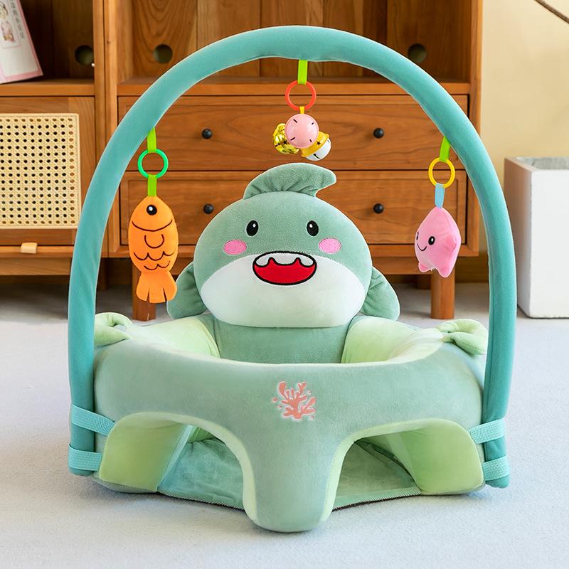 Silla de Aprendizaje para Sentarse con Respaldo Alto para Bebés, Silla de Práctica Anti-Caída para Sentarse, Silla de Comedor para Bebés, Sofá Pequeño Super Suave de Cristal para Niños