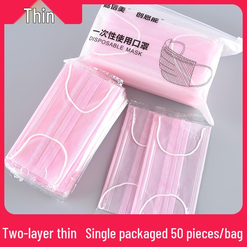 Disposable Breathable Summer Face Mask - Single and Double Layer, Black & White