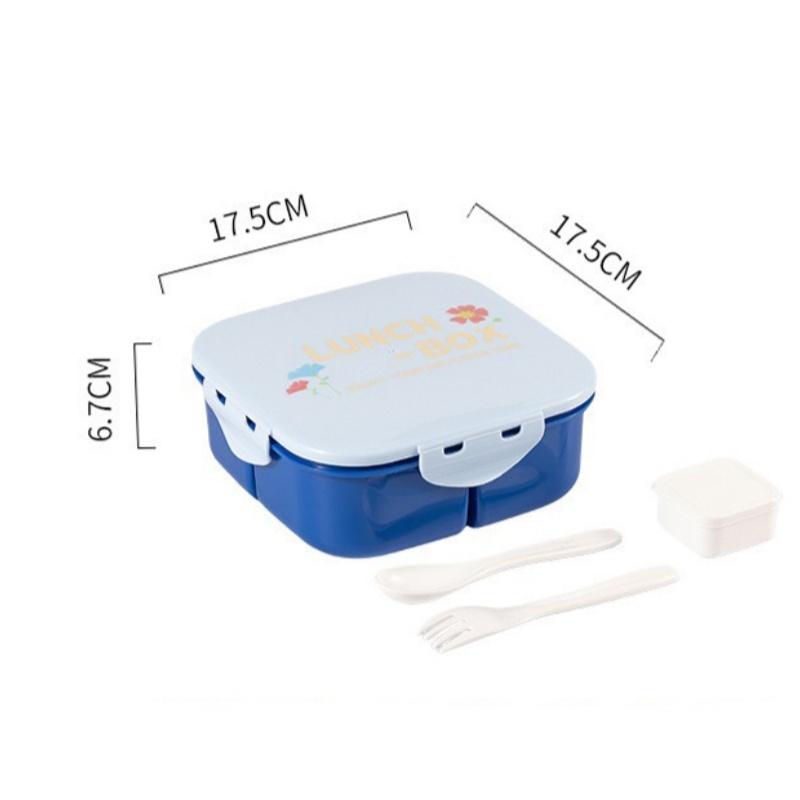 Quadratische Lunchbox Tragbar Studenten Lunchbox Obst Lebensmittelbehälter Picknick Reise Camping Outdoor Bento Box Geschirr Kindergeschenk