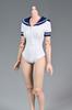 Scale Action Figure Body for Special Sexy High School Girl Sailor Uniform and Gym Swimsuit and Head Not Short Sleeve [TOYBARJAPAN] 1/6 TBLeague,