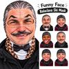Missing Teeth Pattern Old Man Balaclava Face Mask 3D Face Printed Ski Mask Hood  For Men Woman