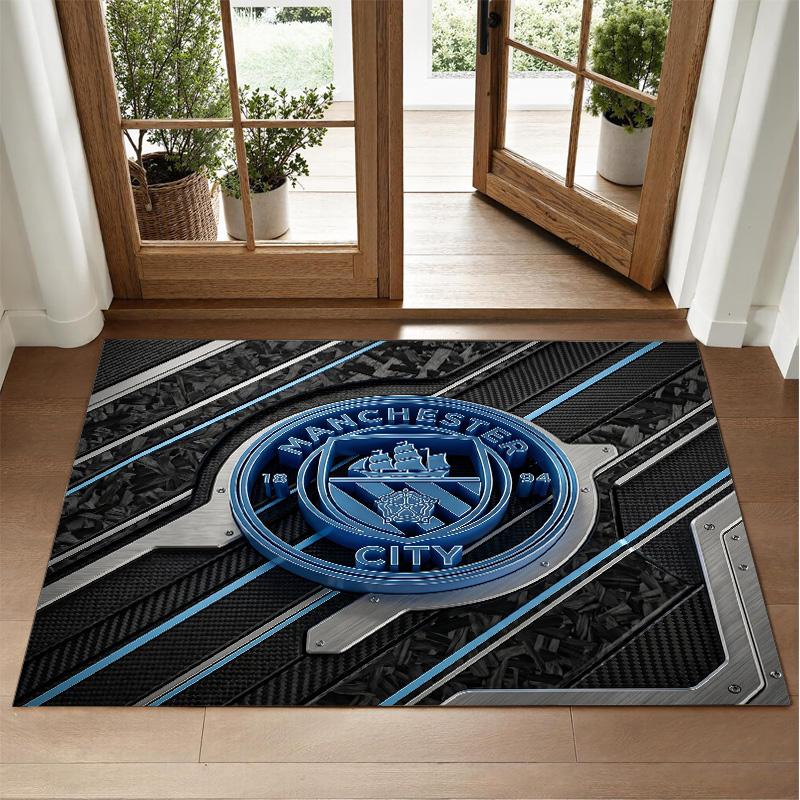 Manchester City Design Kristall-Samt-Teppich Weiche Dekorationsmatte für Schlafzimmer Eingang