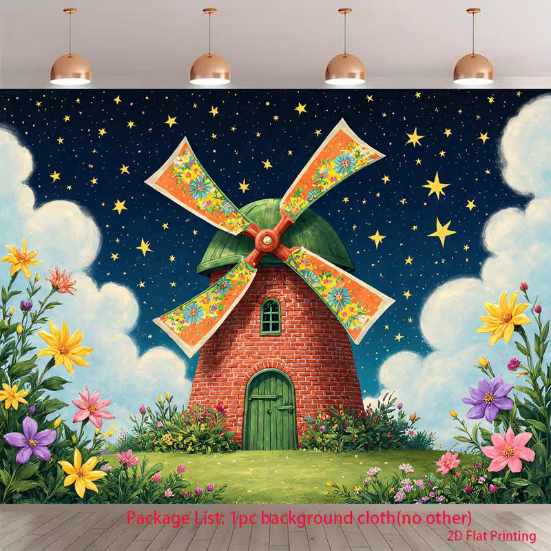 2D Glitter Butterfly Backdrop, Floral Cherry Blossom Photo Background 47.2x31.5inch/120*80cm