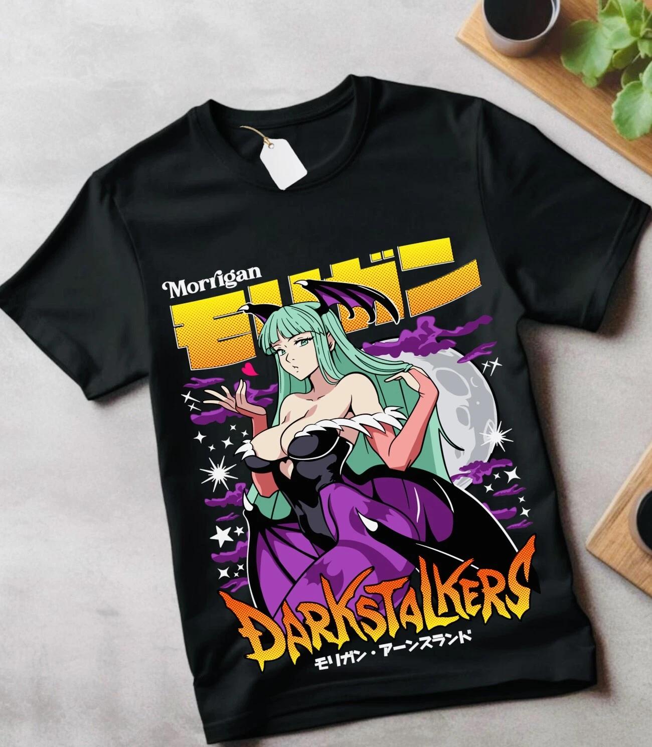 Футболка Морриган Энсленд Darkstalkers Футболка Девушка Аниме Ваифу Подарок Футболка новая L
