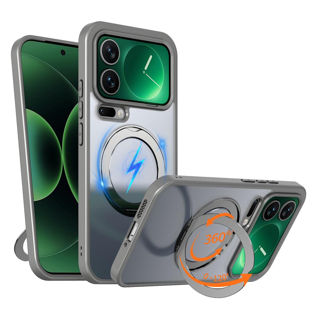 Applicable To Xiaomi 17promax Skin-sensitive Mobile Phone Case All-inclusive with Rotating Ring Bracket 15T Pro Magnetic Case
