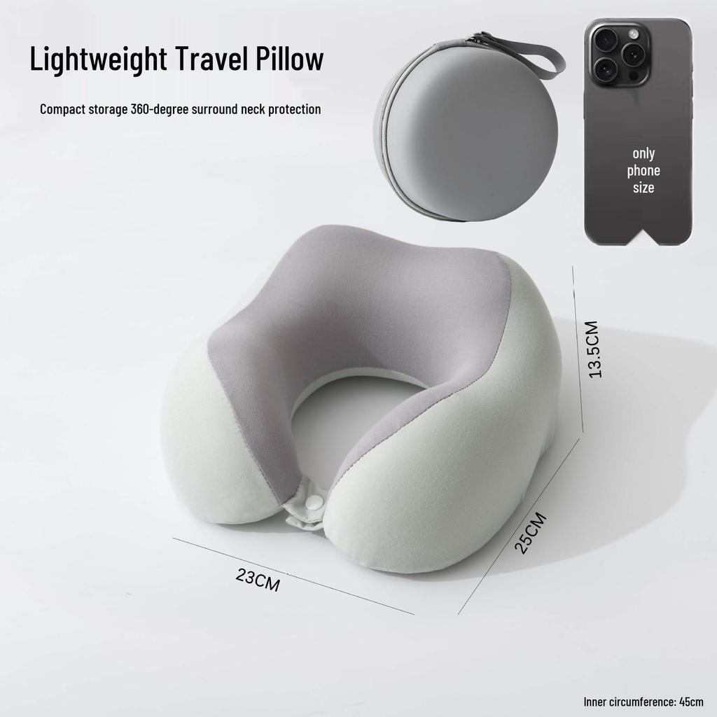 Memory Foam U-Shaped Travel Neck Pillow for Airplane and Cervical Support