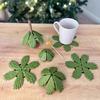 Yousheng Christmas Tree Trivet Set 3D Printing Christmas Tree Coasters Green Xmas Trees Trivet with Star Stirring Stick for Hot Dishes Pot Bowl Teapot