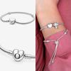 Authentische 925 Sterling Silber Armbänder Moments Schlangenkette Leder Charm Armband Fit Original Charms Für Frauen Diy Schmuck