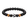 Handcrafted Beaded Bracelet Minimalist Black Handchain with Ball Pendant Versatile Sports Jewelry for All Occasions