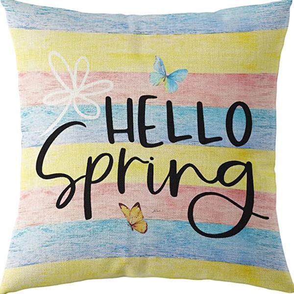 Flowers Daisy Tulip Printed Linen Pillow Case Home Living Room Sofa Bedroom Pillow Case