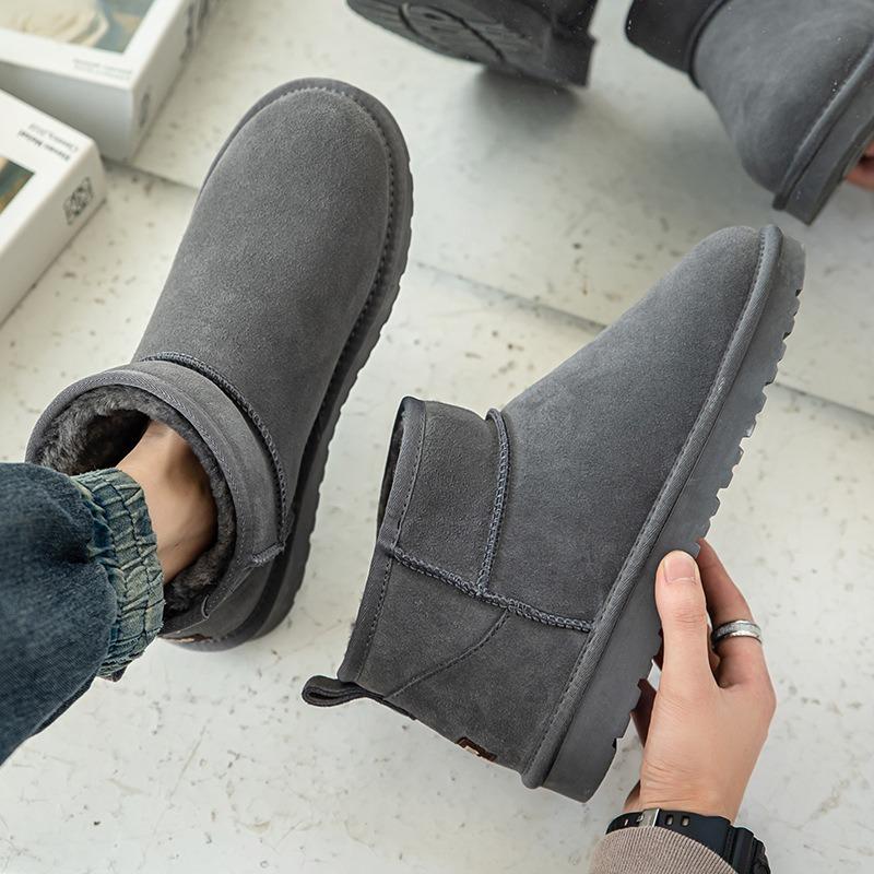 3206 Snow Boots Men's Velvet Thickened Warm Bread Shoes Casual Non-slip and Cold-proof Large Cotton Shoes Men's Boots Retro Style