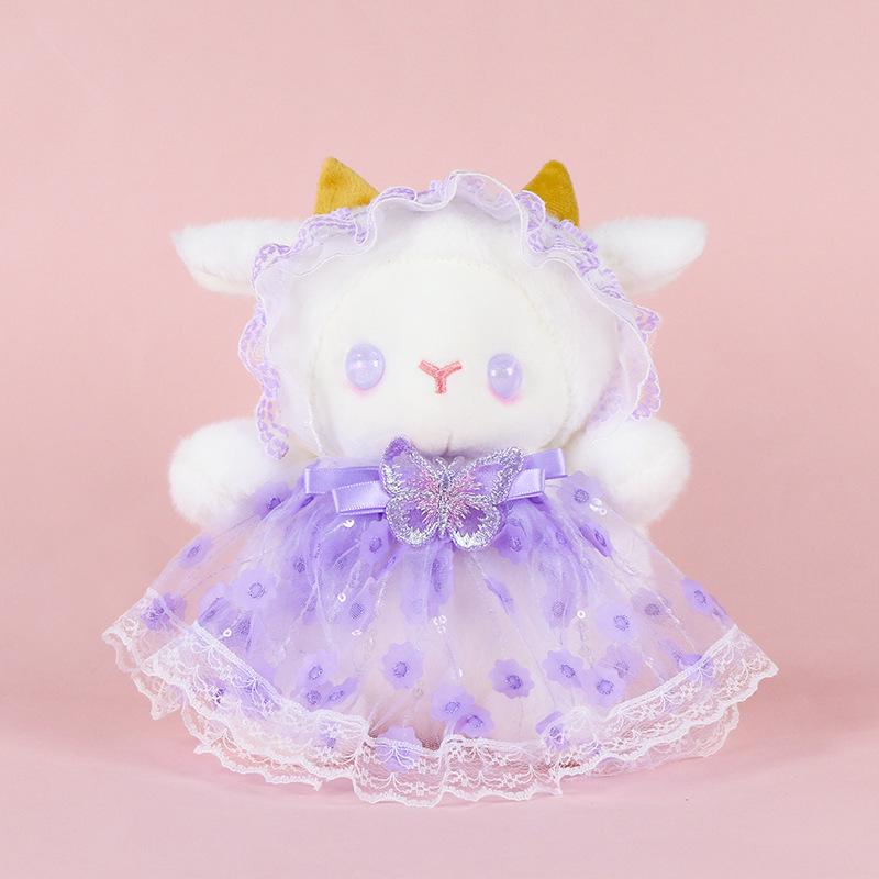 Lolita Little Lamb Plush Toy - Cute White and Pink Adorable Doll, Perfect Girls' Birthday Gift