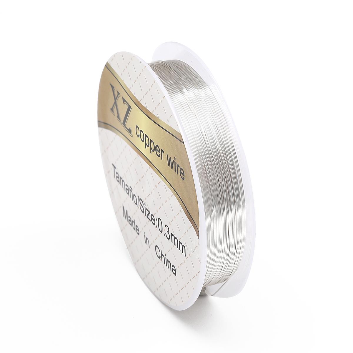 

Медная проволока мульти размера 0,2-0,8 мм, бисерная проволока для изготовления ювелирных изделий своими руками, нить 0.3mm 14.5meter серебряный