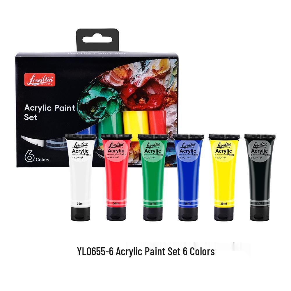 Acrylic Paint Set - 12 Colors, 500ml, Waterproof, Ideal for Art Students and DIY Projects