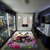 1PC Custom Name Panda Garden Theme Floor Mat Ideal for Living Room, Game Rooms, Office, Bedroom,Floor Mat Playful Design