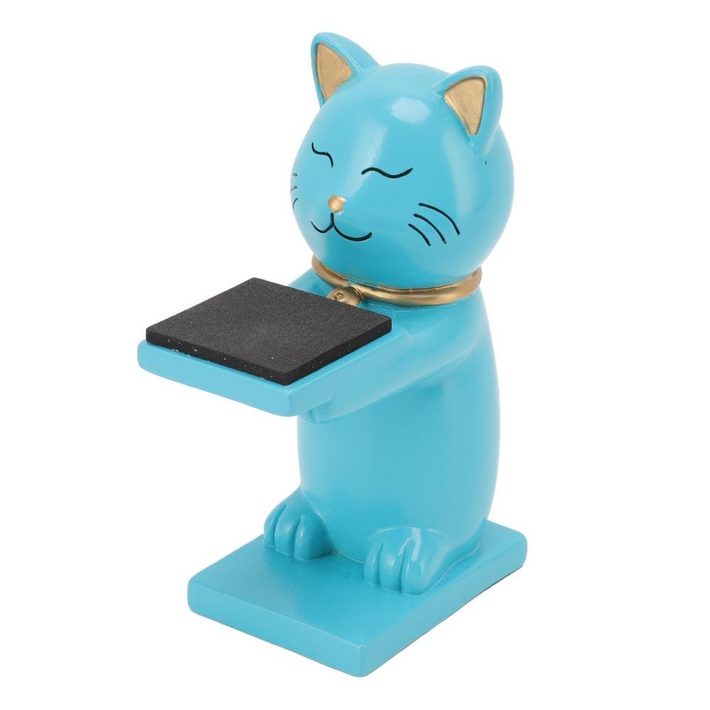 

Easy To Place Resin Watch Stand Cat-shaped Solid Watch Display Rack Smooth Decorative Watch Storage Rack Home Use синій