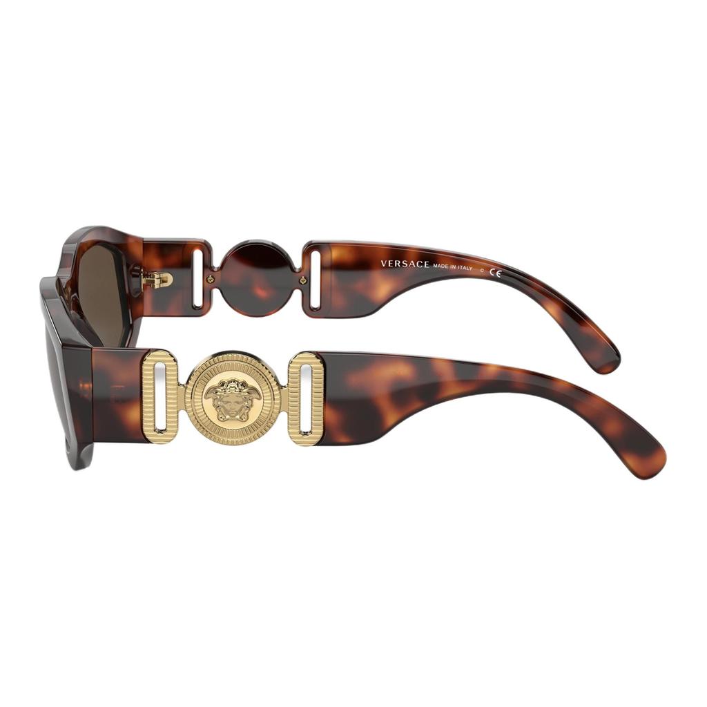 Versace 4361F Elegant Logo Irregular Frame Sunglasses Unisex Sunglasses Tortoise 0VE4361F-521773