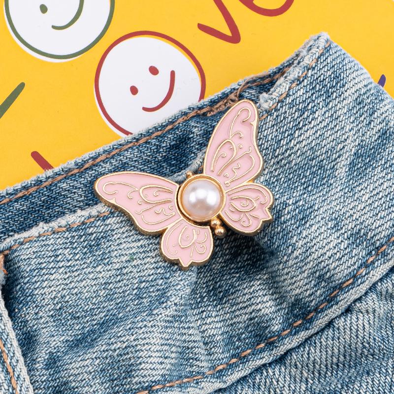 Butterfly Waist Buckle - Adjustable, No-Sew Jeans Button for Easy Waistline Alteration.