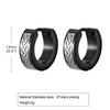 Mens Celtic Knot Earrings Waterproof Stainless Steel Hoop Huggie Ear Gifts for Him Jewelry Pendientes Masculinos