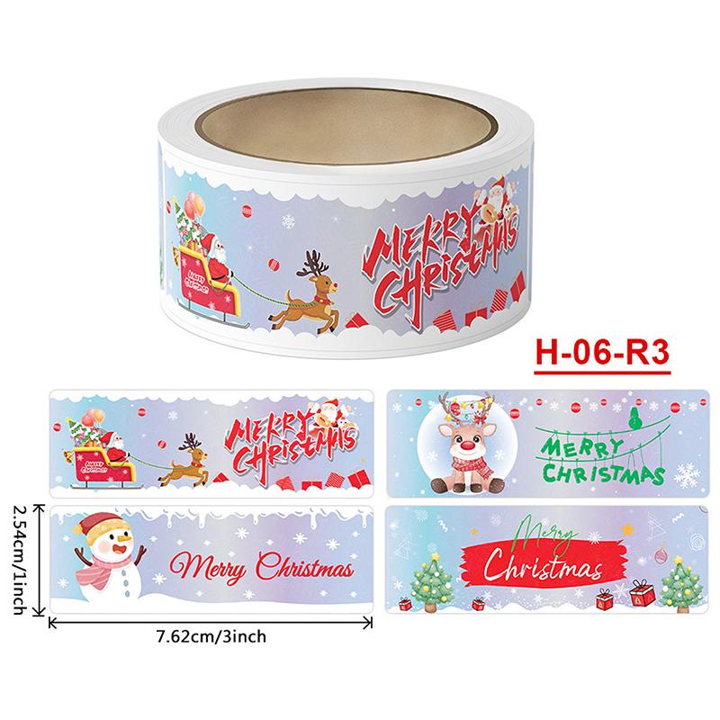 250Pcs/Roll Merry Christmas Stickers For Gifts Decorative Envelope Seal Stickers For Holiday Cards Present Box Party Favors
