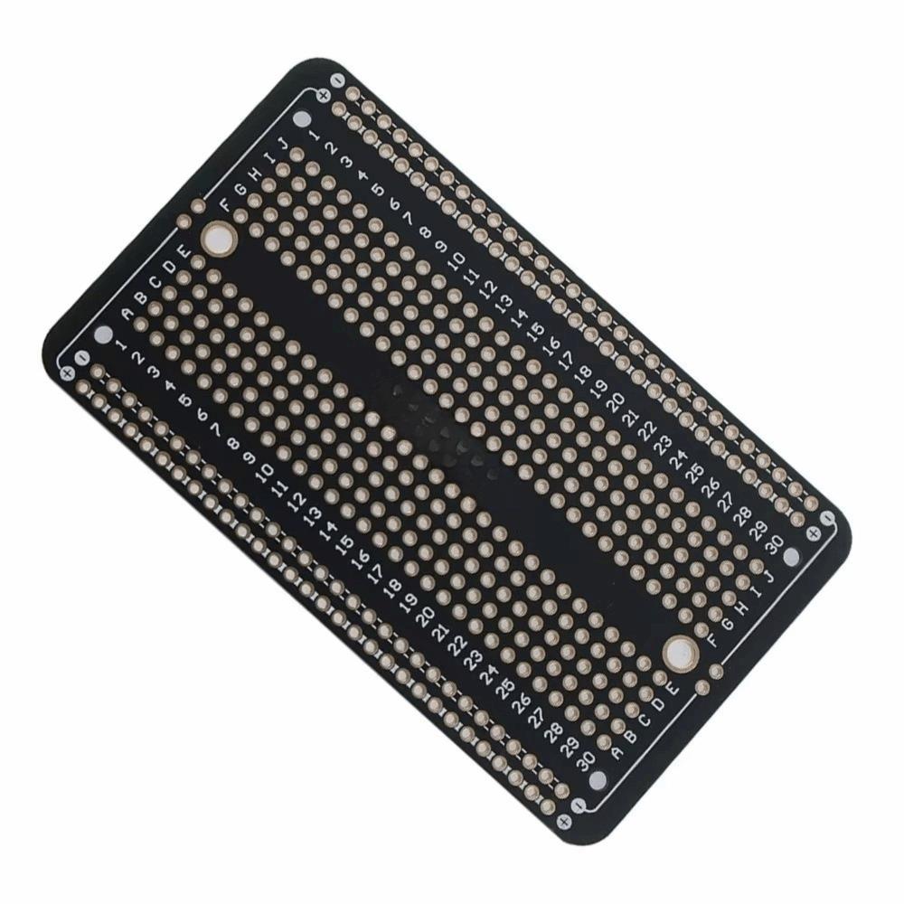 2.54 Spacing Permanent Breadboard Five-hole Gold-plated Solder PCB Prototype Board Universal Black Prototype Breadboard