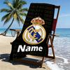 Custom Name Personalized Football team Print Beach Towel, for Trip Camping Beach Party Home Decor, Birthday Gift for Family & Friends