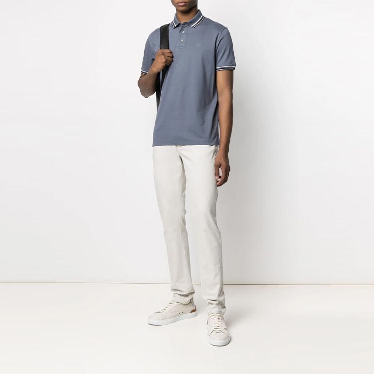 Emporio Armani Solid Color Loose Fit Casual Polo Shirt Men tops 3K1FL8-1JTKZ-0668