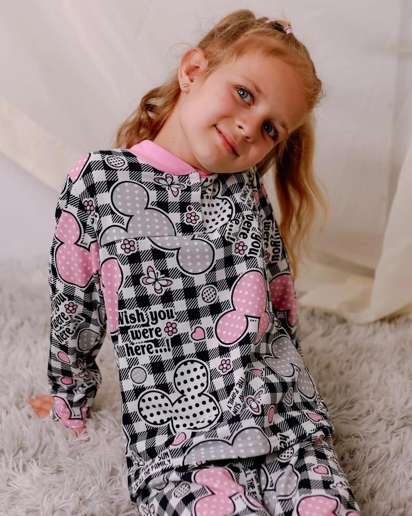 Girls’ Button-Up Pajama – Soft Fabric & Cute Prints, Demi-season, 6077-024-5 HC