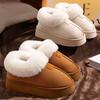 Cotton Slipper Bags and Indoor Home Thick-soled Warm Fleece Shoes Are Worn Outside