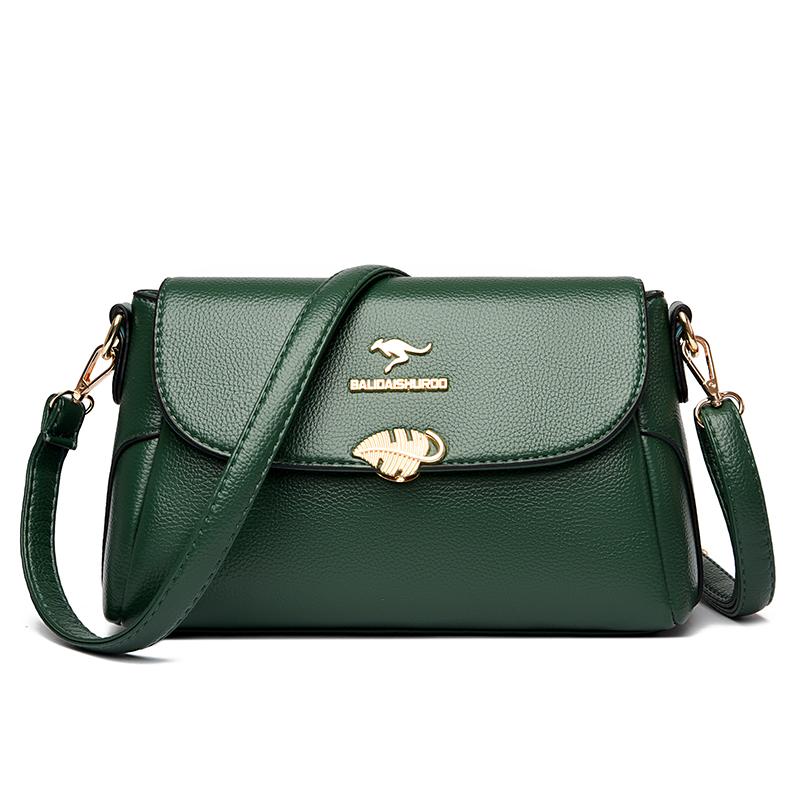 Women Bag Fashi Shoulder Bag Quality PU Leather Elegant Flap Retro Female Messenger Classic Multiple Pockets Crossbody Handbag