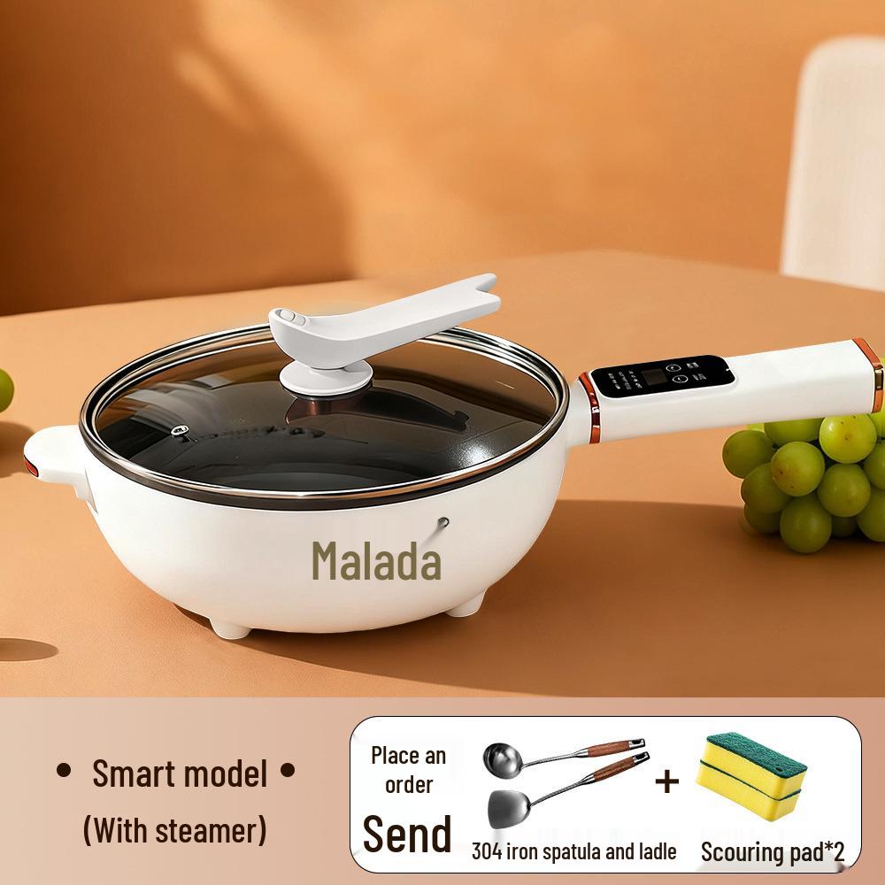 Smart Non-Stick All-in-One Electric Stir-Fry Wok and Cooking Pot for Dorms and Households