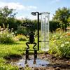 Rain Measurement Gauge Garden Frog Gauge, Metal Holding Umbrella Stake, Weatherproof Stake Decorative for Outdoor Yard Lawn Decor Backyard