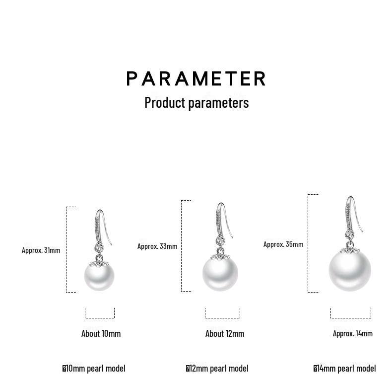 S999 Sterling Silver High-End Pearl Earrings for Women - 2024 Trend