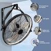 20-inch Wall-Mounted Industrial Fan with LED, Remote Control, and Oscillation