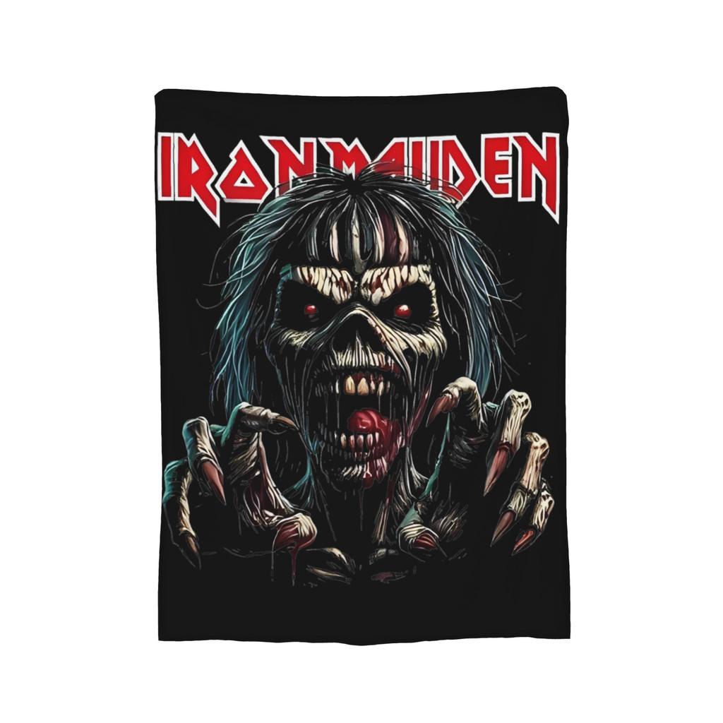 Rock I-Iron M-Maidens Deky Flanelové Letní Klimatizace Heavy Metal Hudba Přenosné Super Měkké Přehozy Přikrývky