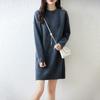 Women Sweater Dress 100% Wool MODERN NEW SAGA O-neck Knit Long Pullover Winter Jumpers Wool Long Dress Female