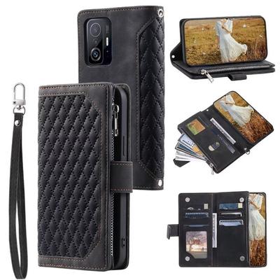 Для Xiaomi 14T 13T Poco X5 Pro Redmi 14C Note 12 11 10 POCO X5 Pro 5G Luxury Leather Leather Card Slot Pouch Bracket Матовий силіконовий чохол для телефону