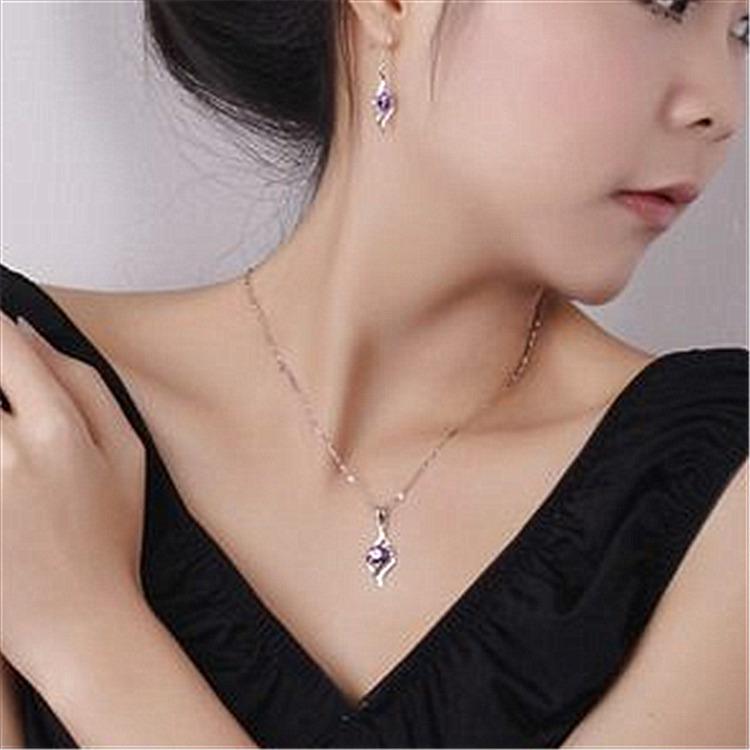 Korean Angel Feather Wings Silver Pendant Necklace
