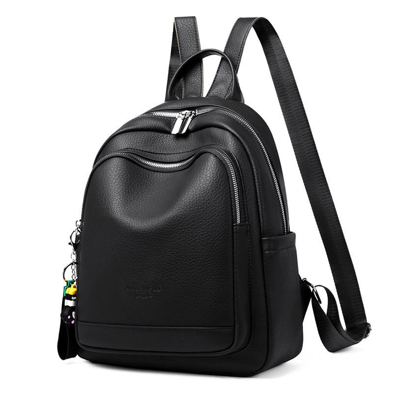 IELGY backpack, high-end solid color, fashionable large-capacity backpack, casual schoolbag, commuting