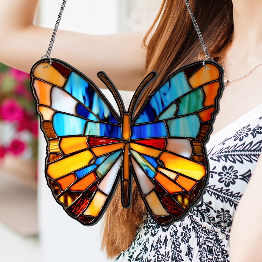 Colorful Butterfly Pattern Wall Decoration Hanging Acrylic Home Furnishing Gift