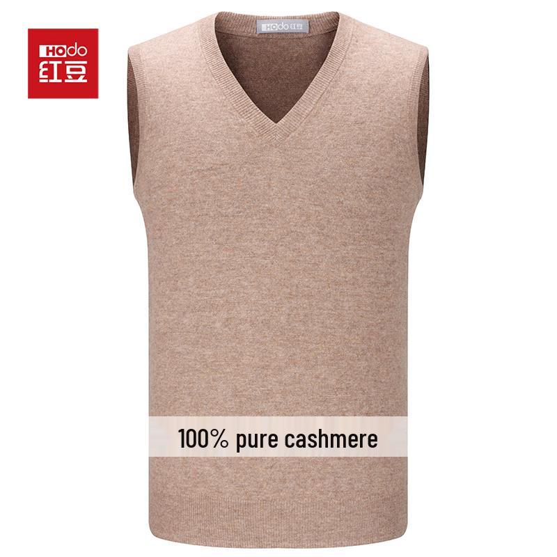 Hodo Men's 100% Cashmere V-Neck Vest Sweater