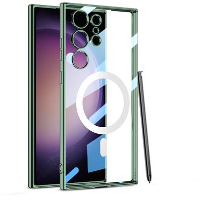 Funda ultrafina de TPU suave de lujo para Samsung Galaxy S23 Ultra Plus 5G, funda Magsafe con protección para cámara S Pen
