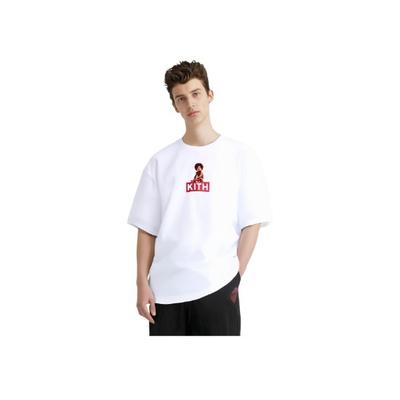 Kith X Biggie Classic Logo Tee White Unisex Tops KH3675-101