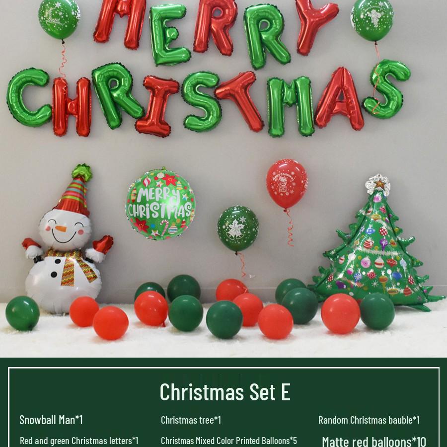 Christmas Letter Balloons for Storefronts, Kindergartens, Parties & Event Decorations