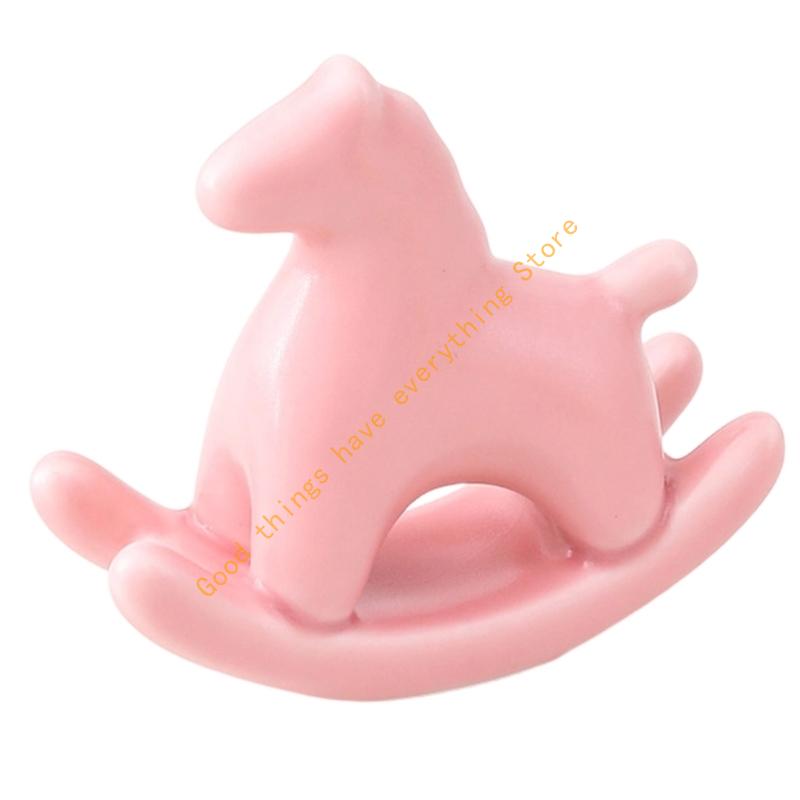 

Stylish Handmade Ceramic Horse Ornament Decoration For Shelf Decorative 55KF рожевий