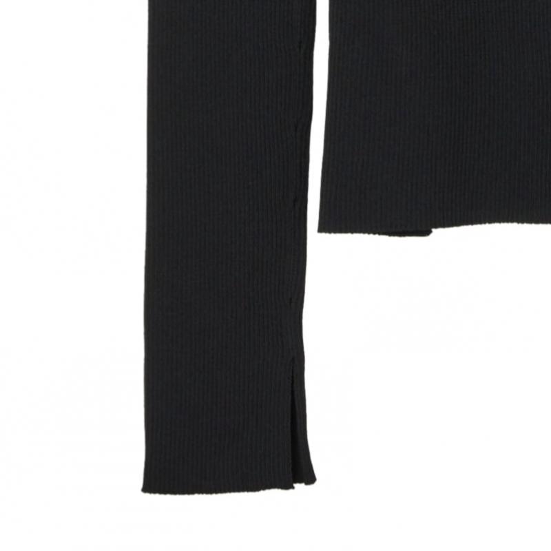 Lap Asymmetrical Slim Button Slit Knit As1kh264