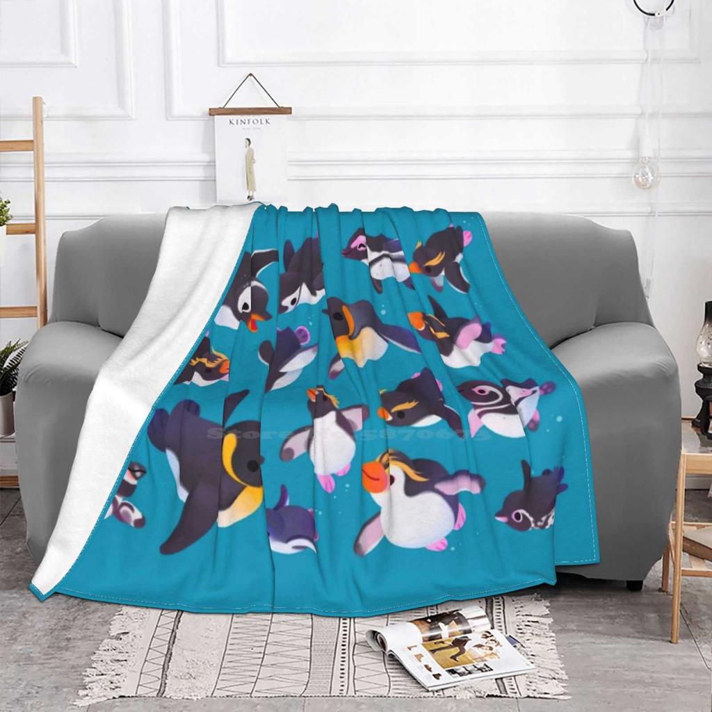 Penguin Day Top Quality Comfortable Bed Sofa Soft Blanket Pikaole Marine Bird African Penguin Adelie Penguin Emperor Penguin