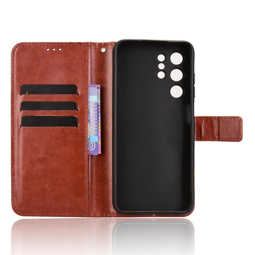 Dla Oukitel C1 Pro/Oukitel C1 Skórzane etui PU ze smyczą Tekstura Crazy Horse Pokrowiec portfel na telefon