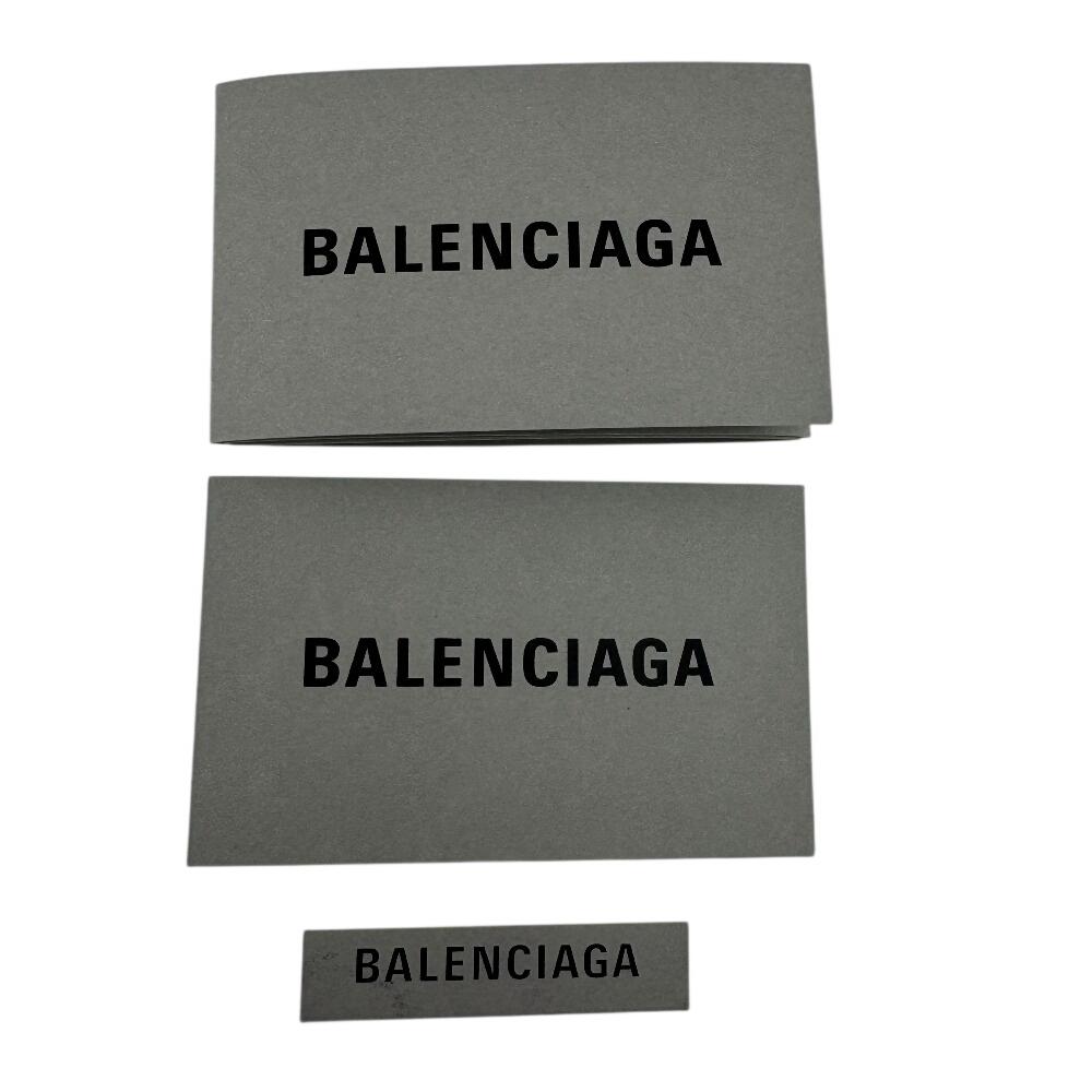BALENCIAGA 551921 Compact wallet leather Every day Tri-fold wallet Dark gray leather Used