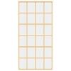 Sliding Door Golden 102.5x205 Cm Clear Tempered Glass and Aluminum